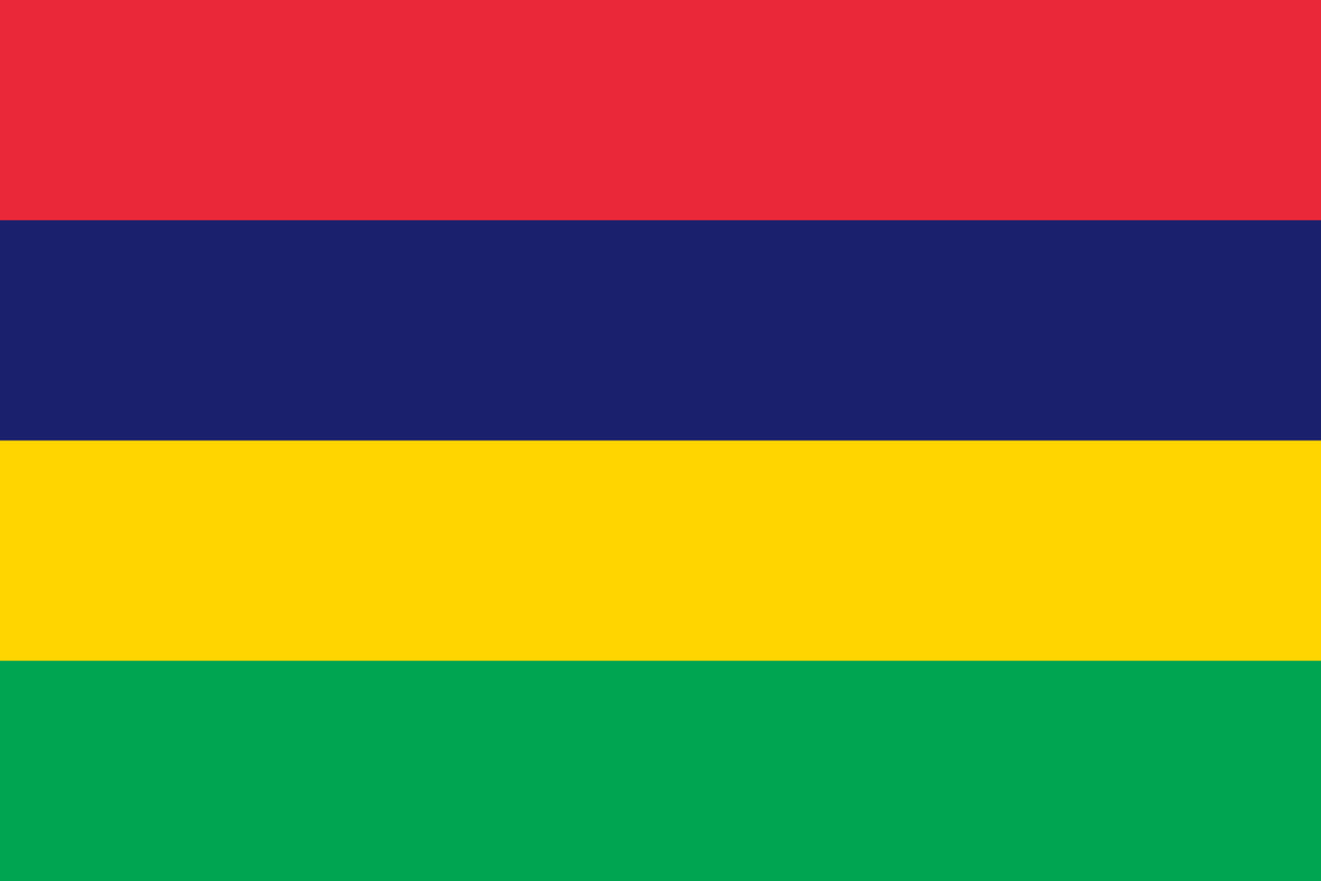 Mauritius flag side patch for hats