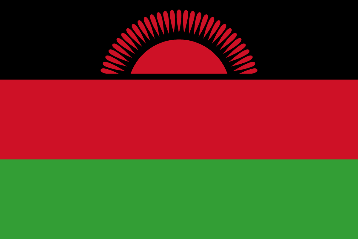 Malawi flag side patch for hats
