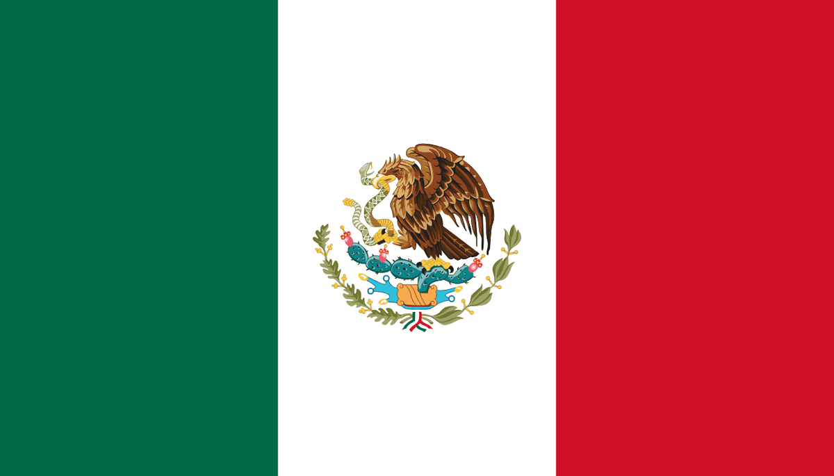 Mexico flag side patch for hats