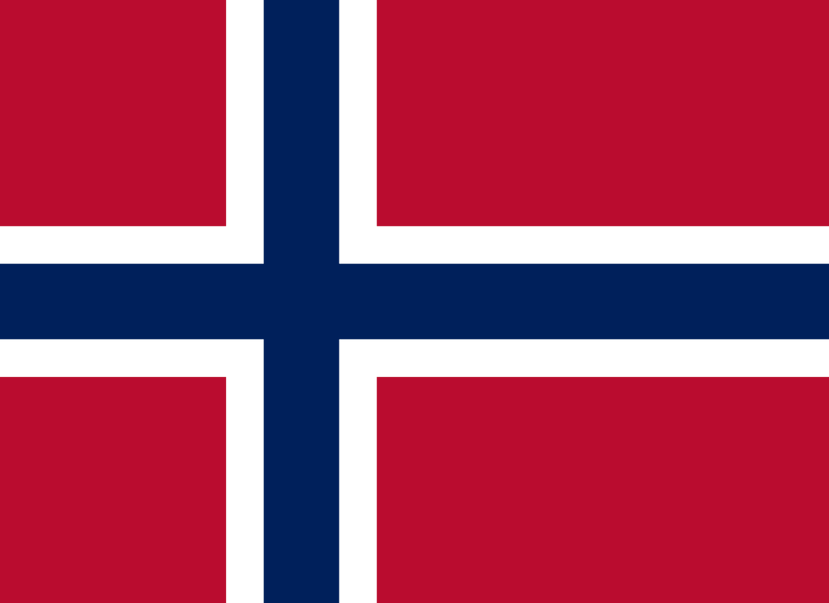 Norway flag side patch for hats