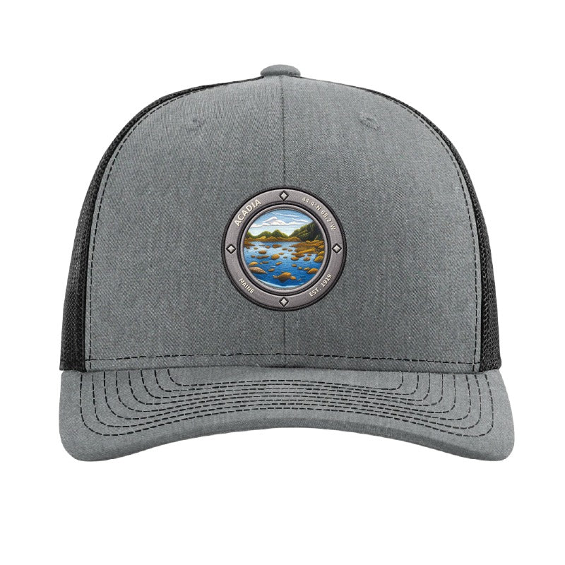 Acadia National Park patch hat — Heather Grey/Black