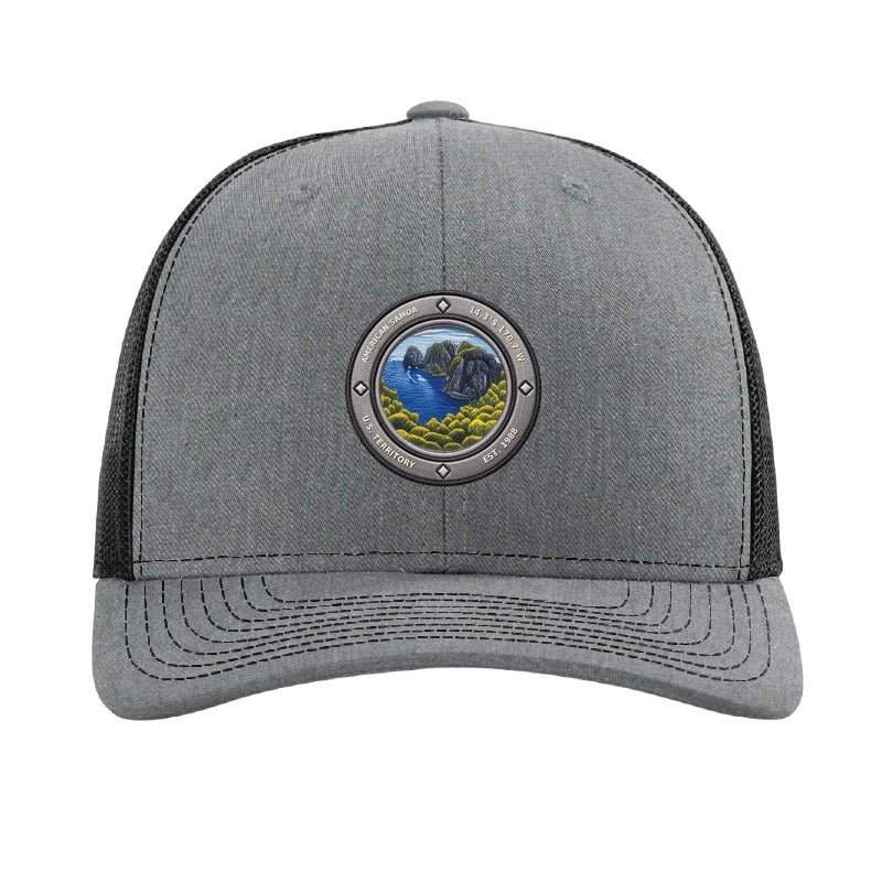 American Samoa National Park patch hat — Heather Grey/Black