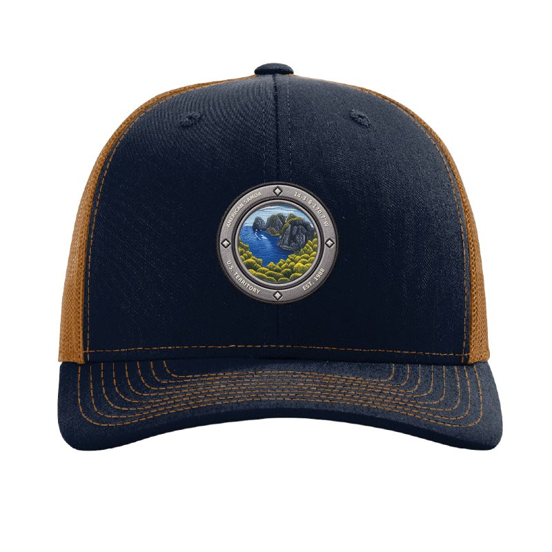 American Samoa National Park patch hat — Navy/Caramel