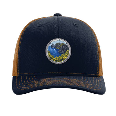 American Samoa National Park patch hat — Navy/Caramel