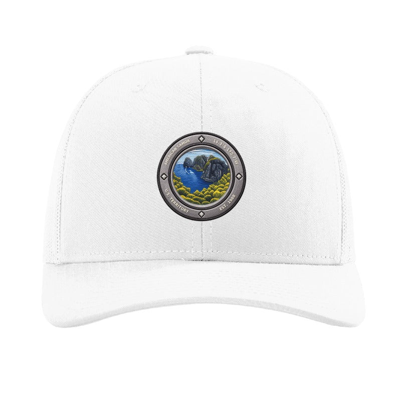 American Samoa National Park patch hat — White