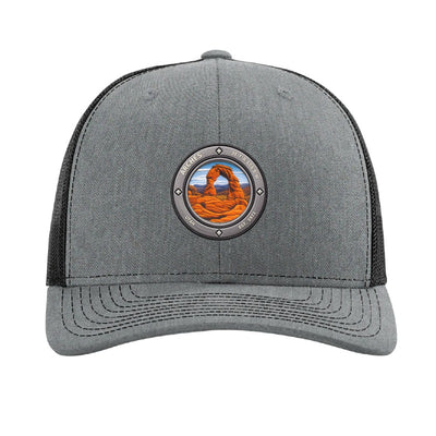 Arches National Park patch hat — Heather Grey/Black