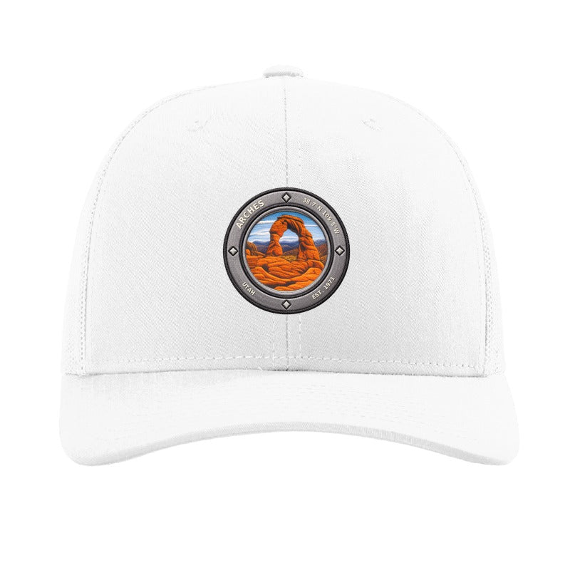 Arches National Park patch hat — White