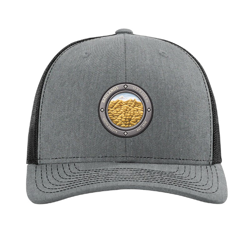 Badlands National Park patch hat — Heather Grey/Black