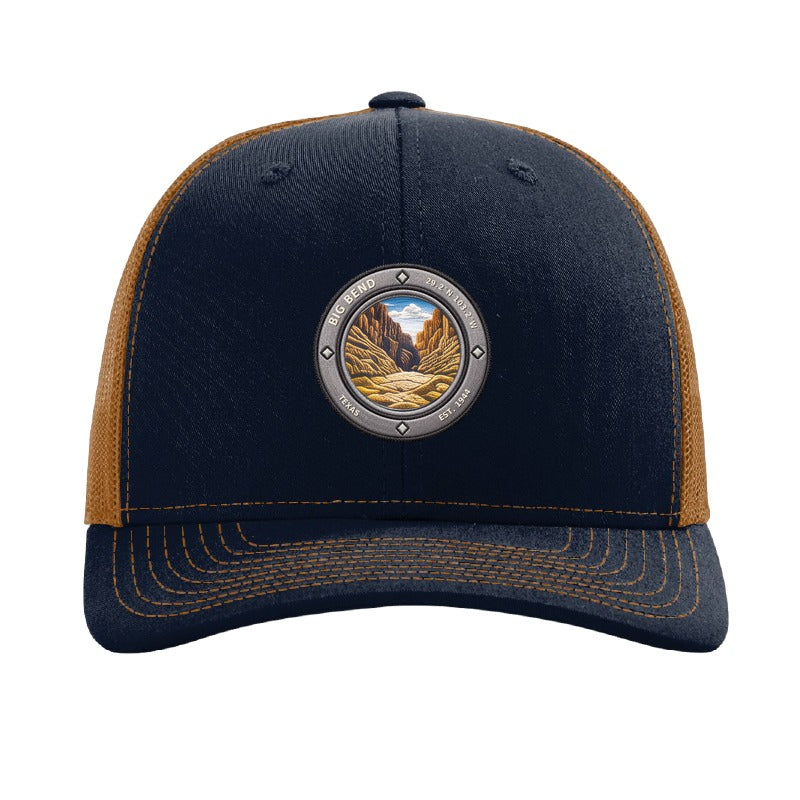 Big Bend National Park patch hat — Navy/Caramel