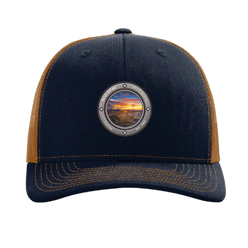 Biscayne National Park patch hat — Navy/Caramel