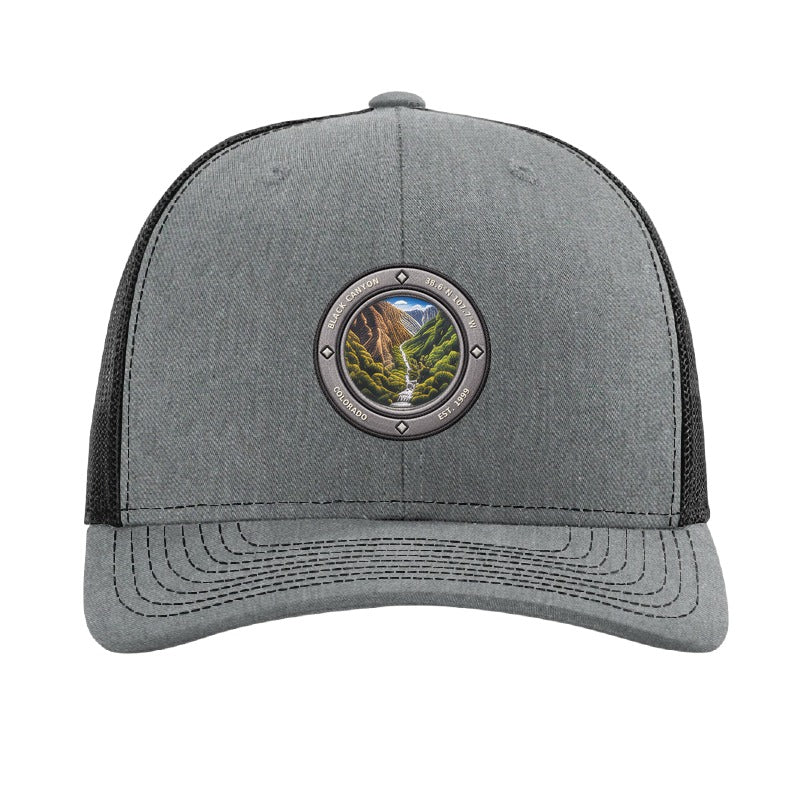 Black Canyon National Park patch hat — Heather Grey/Black