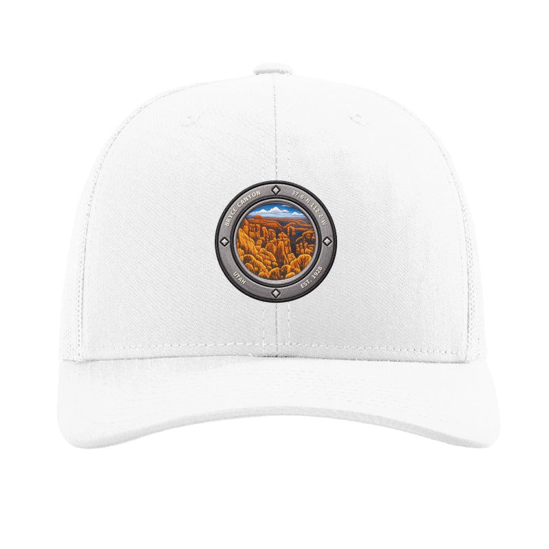 Bryce Canyon National Park patch hat — White