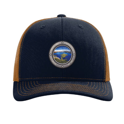 Crater Lake National Park patch hat — Navy/Caramel