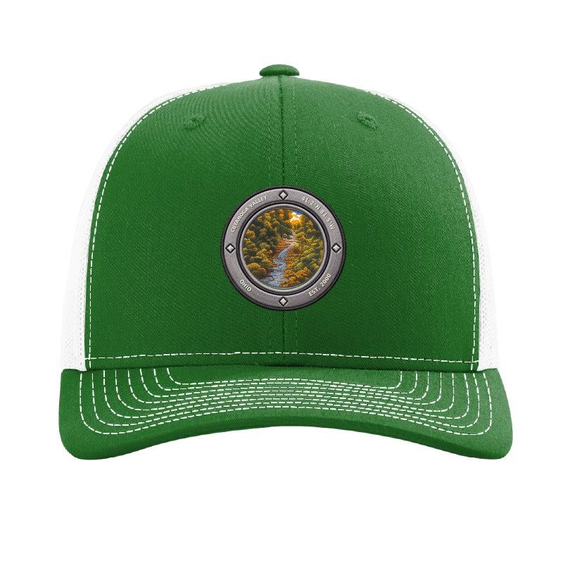 Cuyahoga Valley National Park patch hat — Kelly Green/White