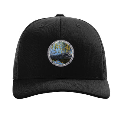 Everglades National Park patch hat in Black — alligator in the sawgrass badge on a Richardson 112 trucker cap