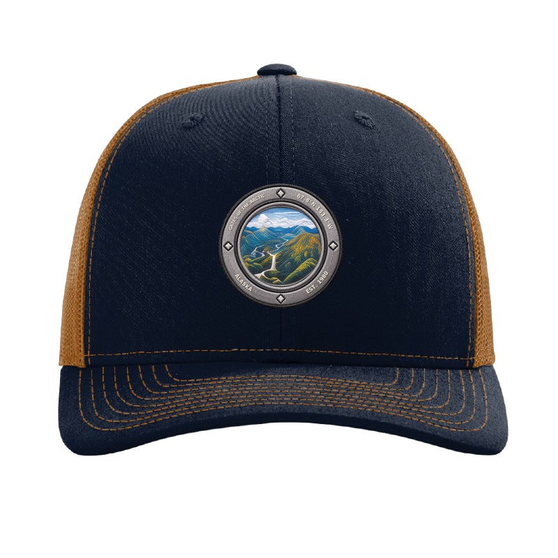 Gates Of The Arctic National Park patch hat — Navy/Caramel
