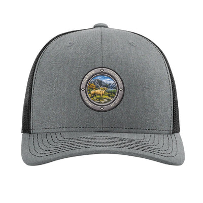 Glacier National Park patch hat — Heather Grey/Black