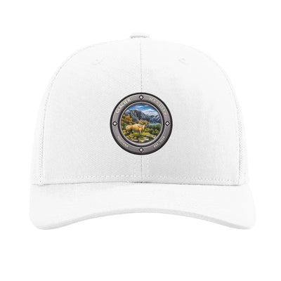 Glacier National Park patch hat — White