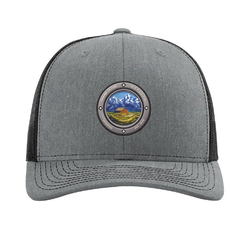 Grand Teton National Park patch hat — Heather Grey/Black
