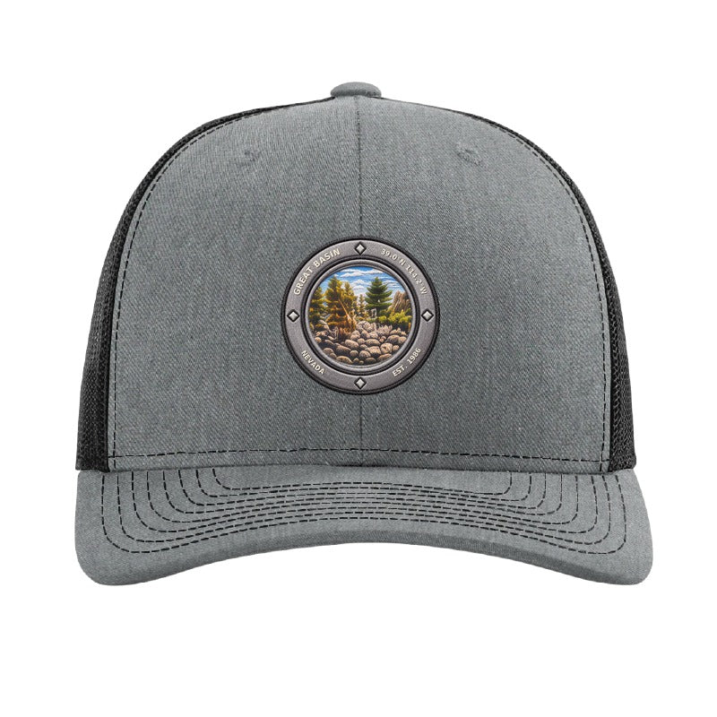 Great Basin National Park patch hat — Heather Grey/Black
