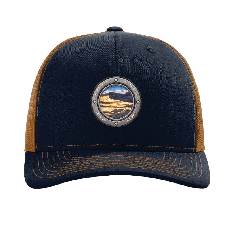 Great Sand Dunes National Park patch hat — Navy/Caramel