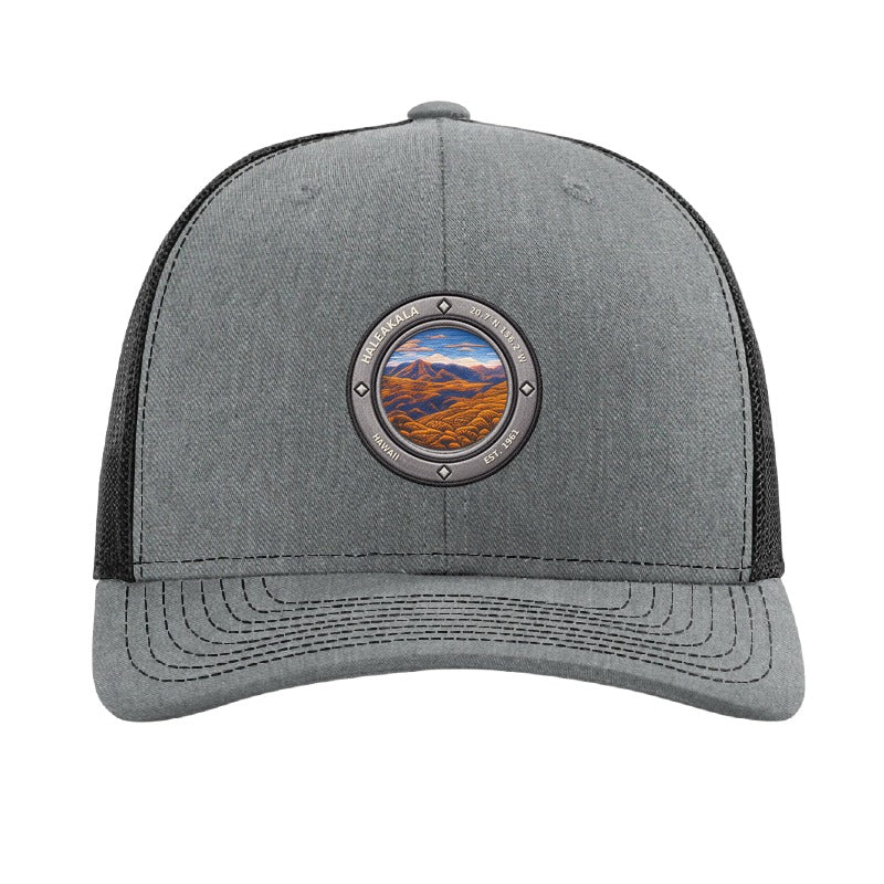 Haleakala National Park patch hat — Heather Grey/Black