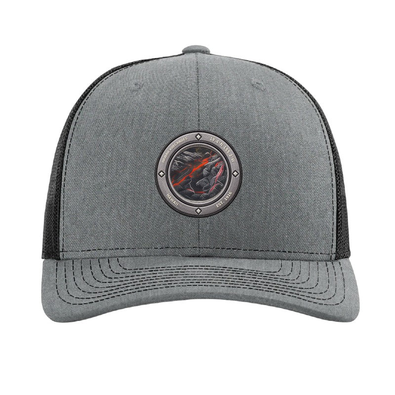 Hawaii Volcanoes National Park patch hat — Heather Grey/Black