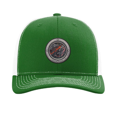 Hawaii Volcanoes National Park patch hat — Kelly Green/White