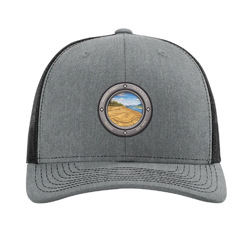 Indiana Dunes National Park patch hat — Heather Grey/Black
