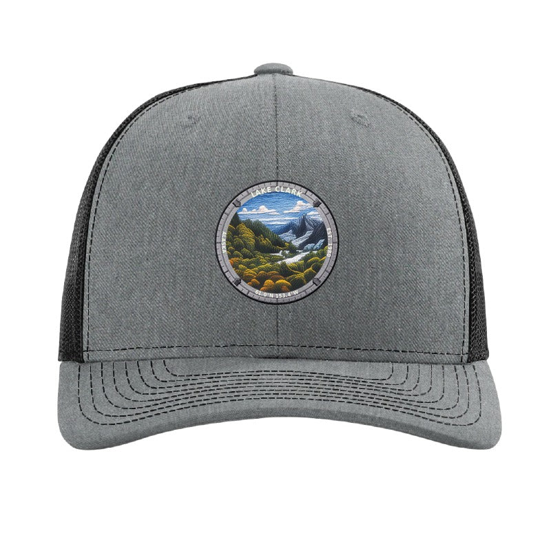 Lake Clark National Park patch hat — Heather Grey/Black