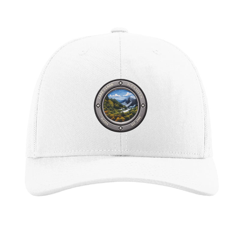Lake Clark National Park patch hat — White