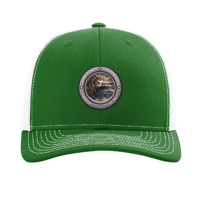 Mammoth Cave National Park patch hat — Kelly Green/White