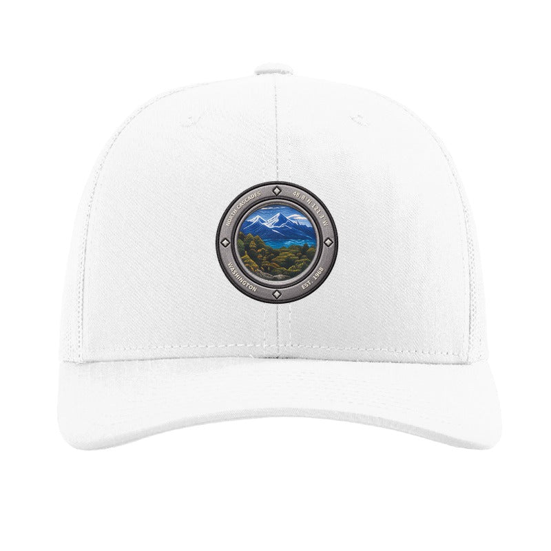 North Cascades National Park patch hat — White