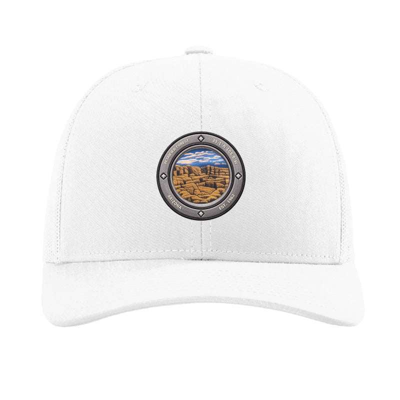Petrified Forest National Park patch hat — White