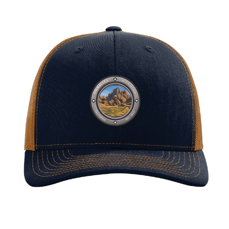 Pinnacles National Park patch hat — Navy/Caramel