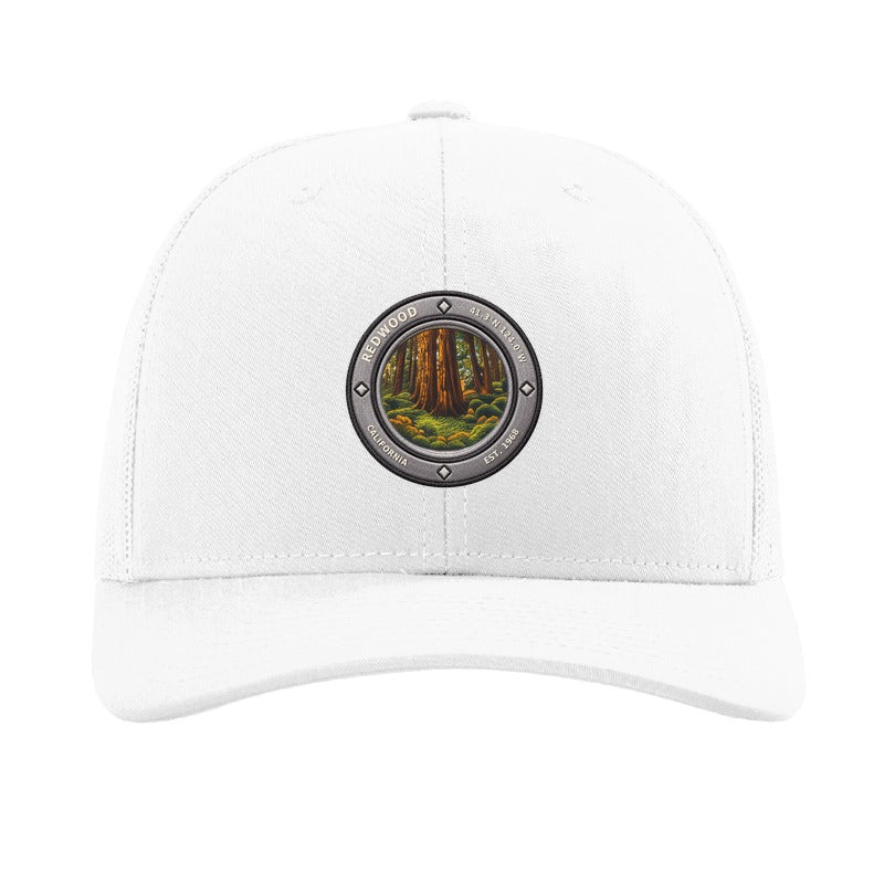 Redwood National Park patch hat — White