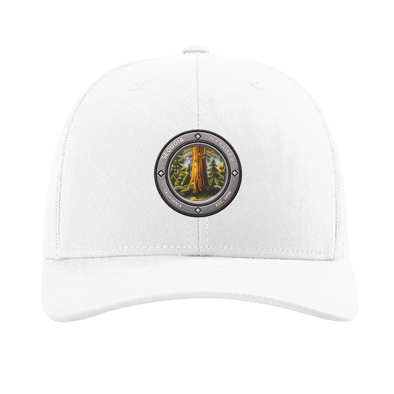 Sequoia National Park patch hat — White