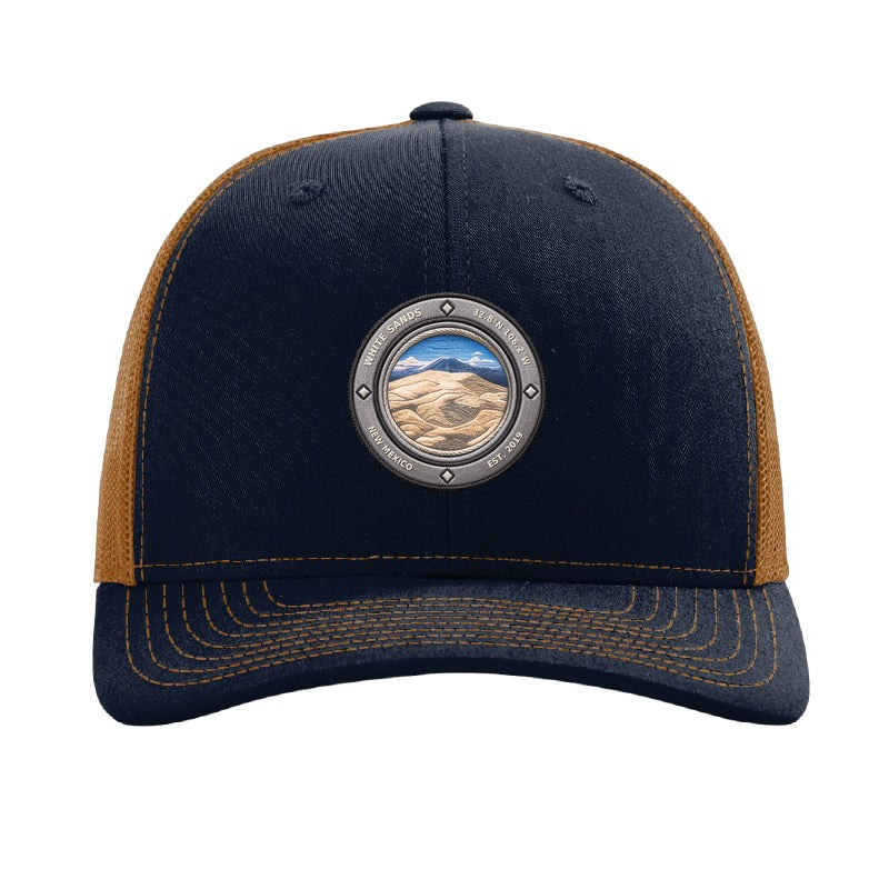 White Sands National Park patch hat — Navy/Caramel