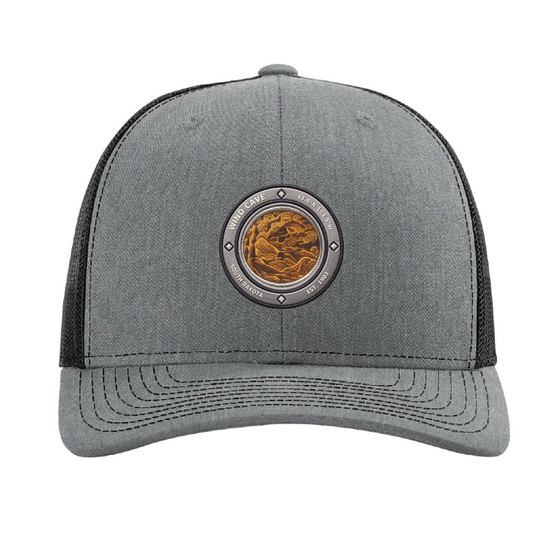 Wind Cave National Park patch hat — Heather Grey/Black