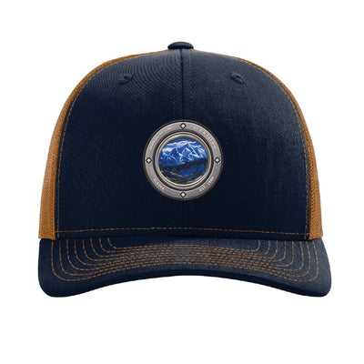Wrangell-St. Elias National Park patch hat — Navy/Caramel