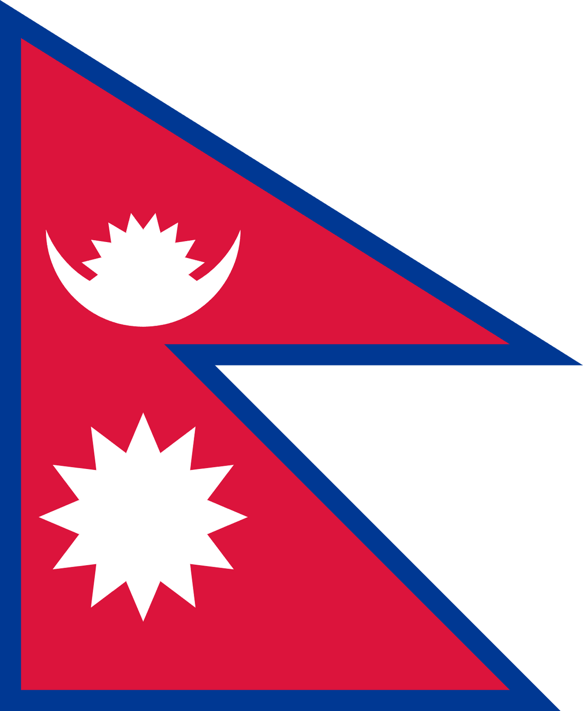 Nepal flag side patch for hats