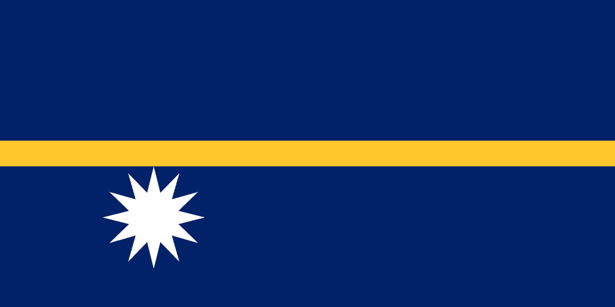 Nauru flag side patch for hats