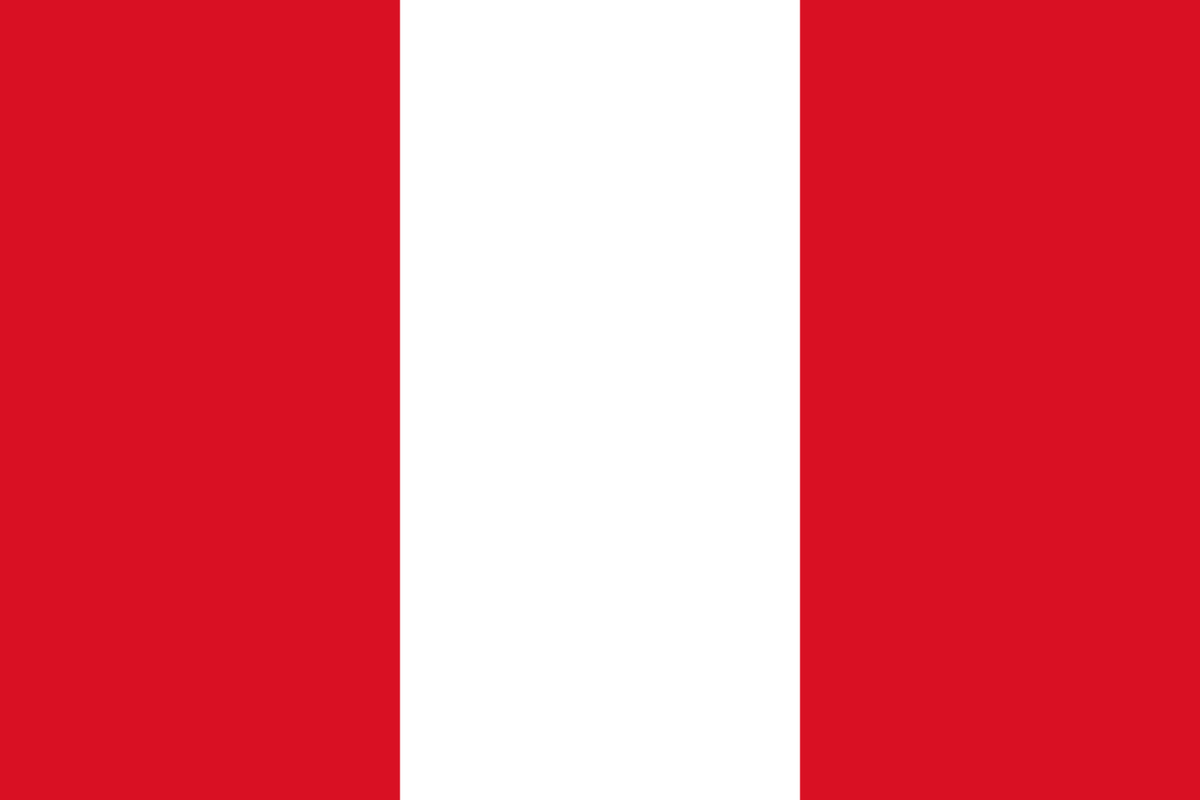 Peru flag side patch for hats