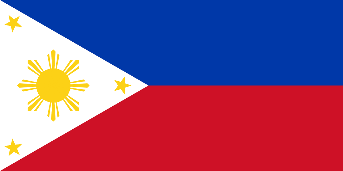 Philippines flag side patch for hats
