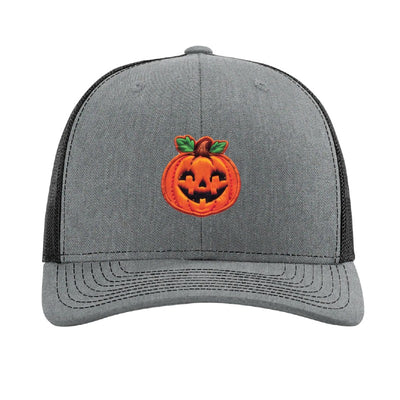 Classic Jack jack-o'-lantern patch hat — Heather Grey/Black