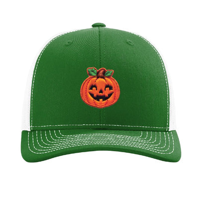 Classic Jack jack-o'-lantern patch hat — Kelly Green/White