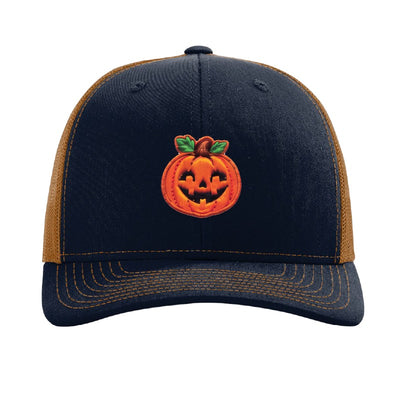Classic Jack jack-o'-lantern patch hat — Navy/Caramel