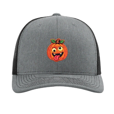 Wild Eyes jack-o'-lantern patch hat — Heather Grey/Black