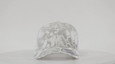 Yupoong 6606 Trucker Hat with Engraved Leather Patch