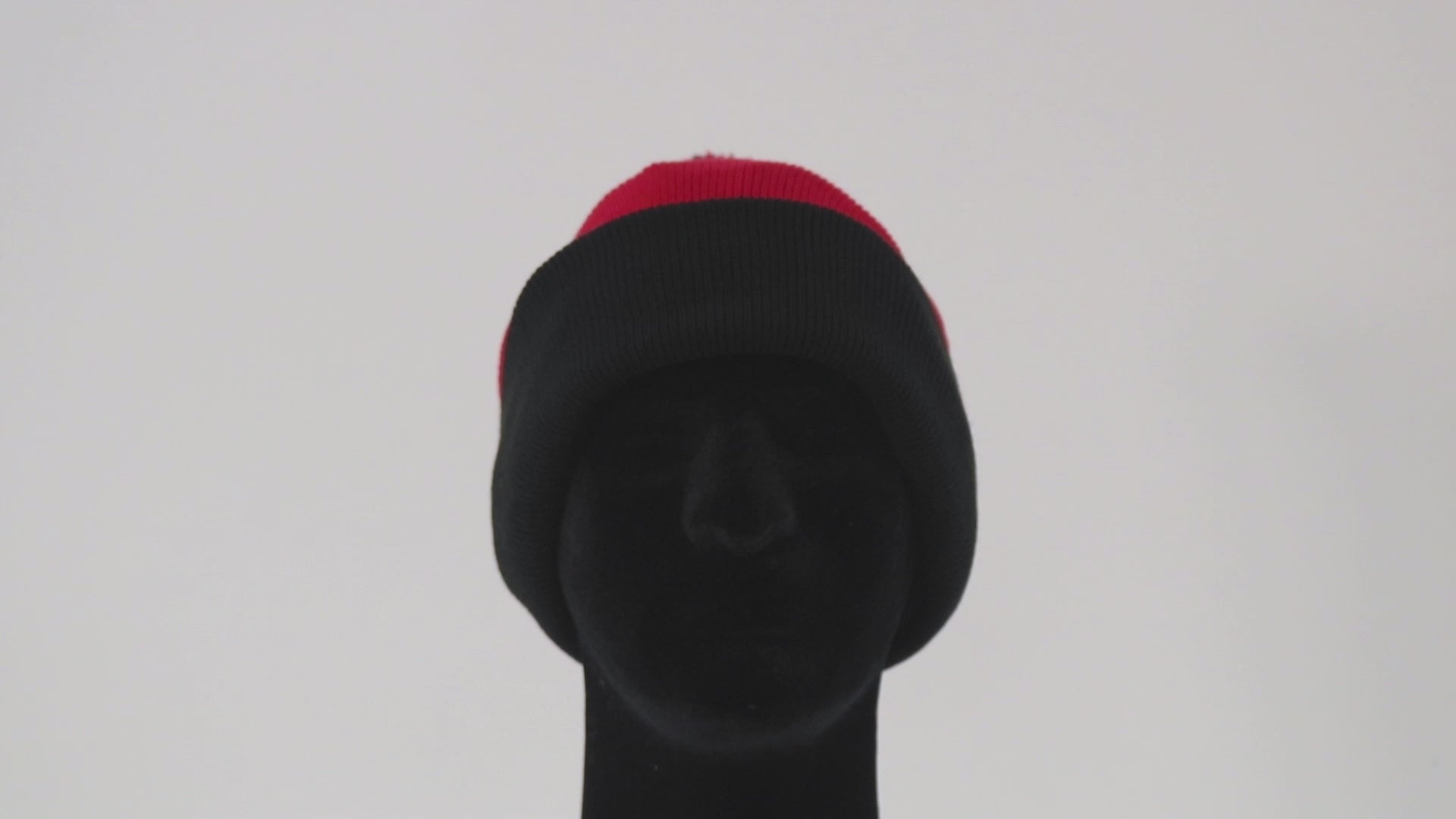 Load video: Pom Cuffed Beanie with Custom Patch